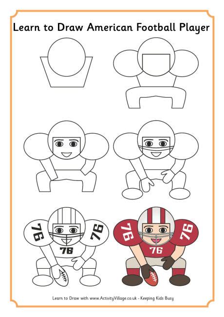 Learn To Draw An American Football Player