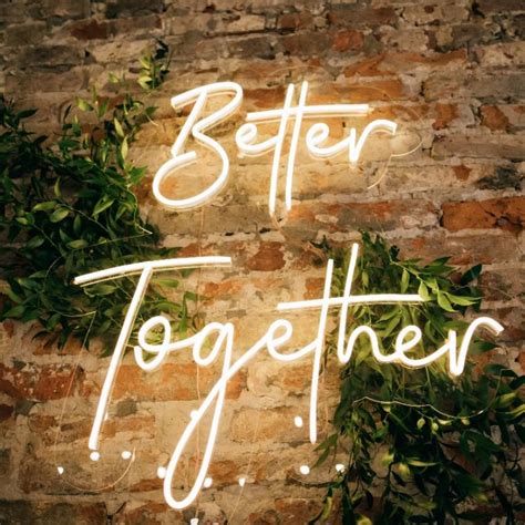 Better Together Wedding Led Neon Sign Neon Signs Diy Neon Sign