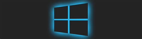 10240x2880 Windows 10 Logo Blue Glow 10240x2880 Resolution Wallpaper