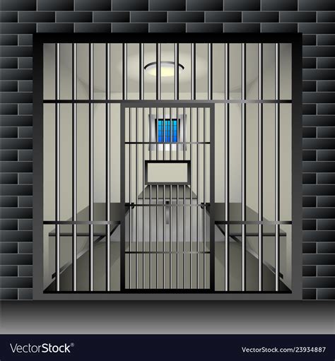 Prison Cell Jail Interior Room Royalty Free Vector Image