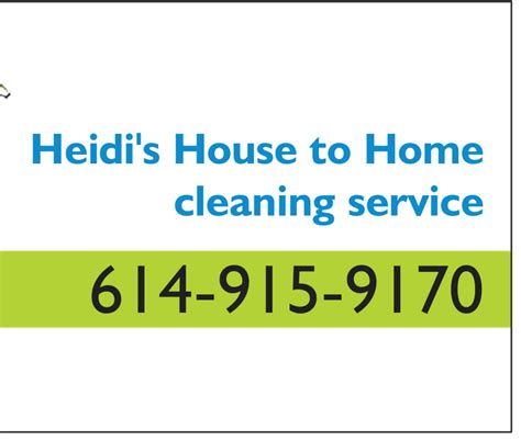 Heidis House To Home Cleaning