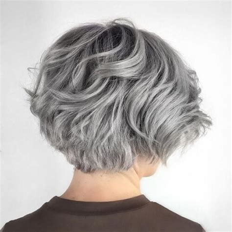 Short haircuts for gray hair that are curly in texture can easily be styled in a modern, rounded shape. 55 Alluring Ways to Sport Short Haircuts with Thick Hair ...