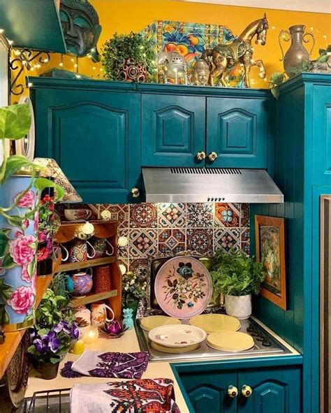40 Awesome Bohemian Kitchen Design Ideas For Comfortable Cooking If