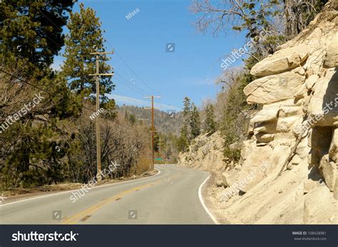 Mountain Road Near Big Bear Lake San Bernardino Mountains