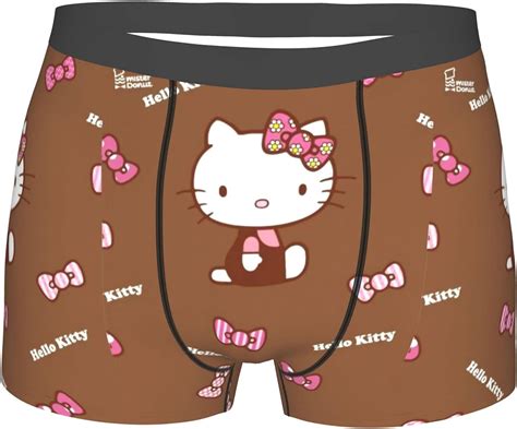 Hello Kitty Mens Boxer Brief Elastic Waistband Cartoon Anime Sport
