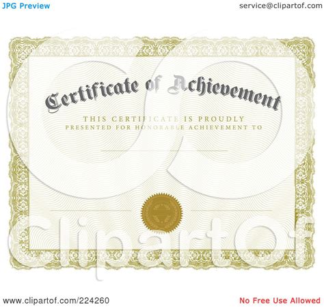 Royalty Free Rf Clipart Illustration Of A Certificate Of Achievement