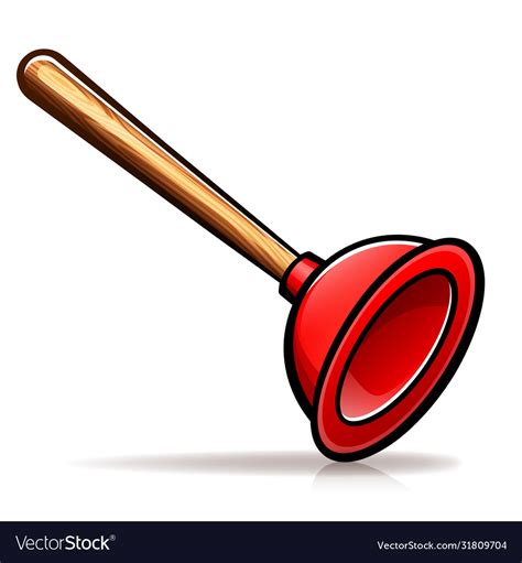 Sink Plunger Design Isolated Royalty Free Vector Image