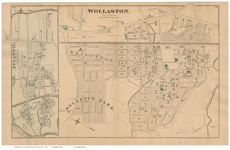 Wollaston And Atlantic Villages Quincy Massachusetts 1876 Old Town