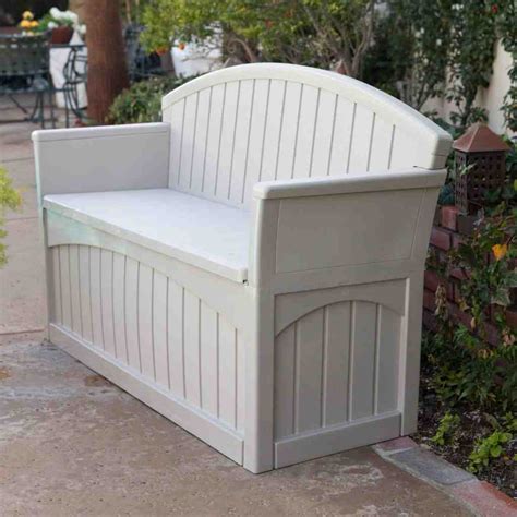 White Outdoor Storage Bench Home Furniture Design