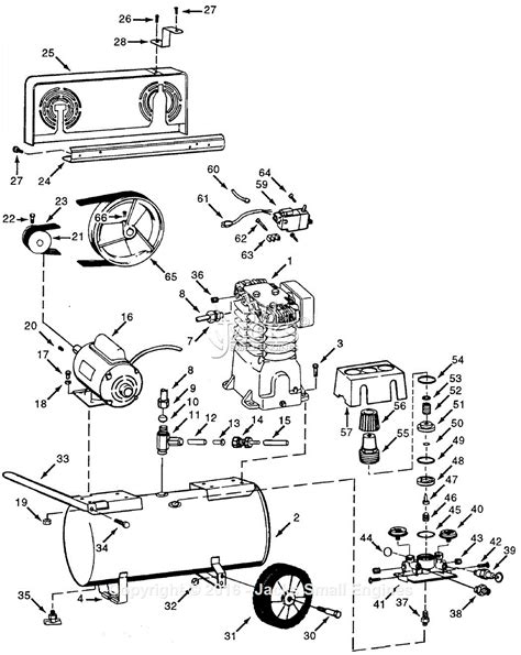 Campbell Hausfeld VT618901 Parts Diagram For Air Compressor Parts