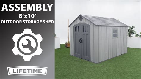 Lifetime 8 X 10 Outdoor Storage Shed Lifetime Assembly Video Youtube