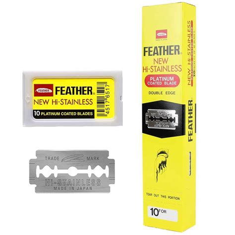Feather Double Edge Safety Razor Blades 200 Count Platinum Coated