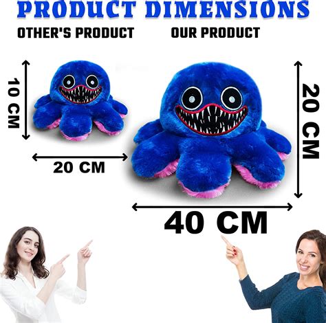 40cm Giant Higgywuggy And Kissy Missy Reversible Octopus Plush Toy