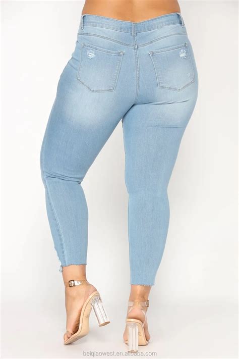 wholesale fashion sexy women plus size colombian butt lift jeans hight waist stretchey skinny