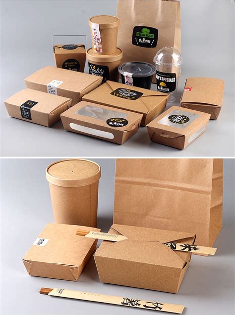 Chinese Kraft Take Away Boxwholesale Food Packaging Containers