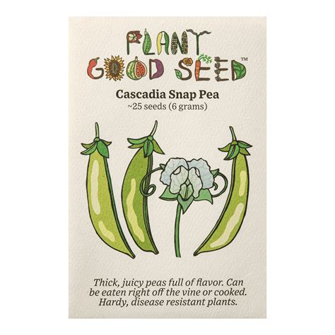 Cascadia Snap Pea The Plant Good Seed Company