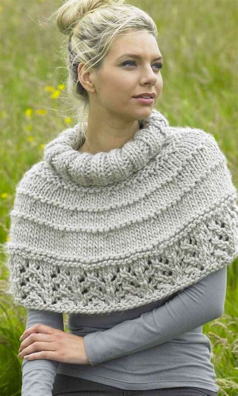 Capelet Knitting Pattern Crochet Poncho Free Pattern Knitted Capelet