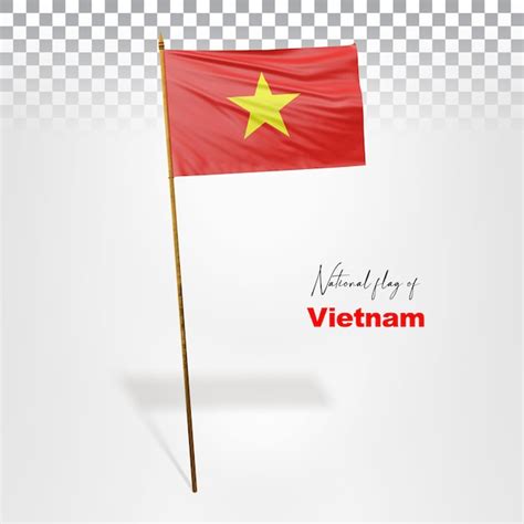 Premium Psd Flag Of Vietnam 3d Rendering Premium Psd