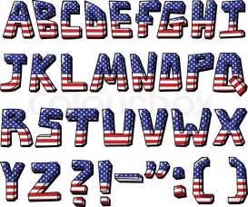 14 Color Patriotic Fonts Free Download Images American Flag Font Red