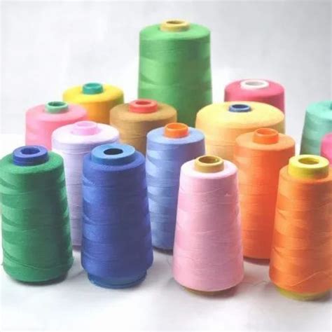 Dyed 5000m Polyester Sewing Threads For Textile Industry Packaging