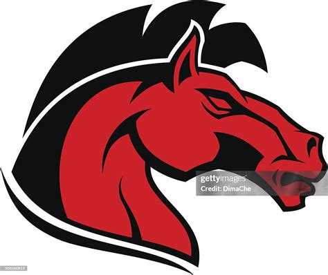 Stylized Red Horse Head High Res Vector Graphic Getty Images