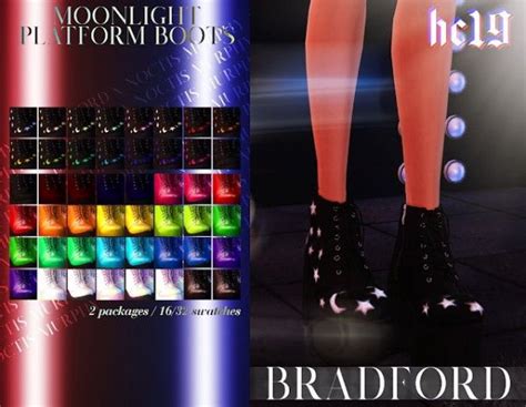 Shoes Moonlight Platform Boots By Victoria From Murphy • Sims 4