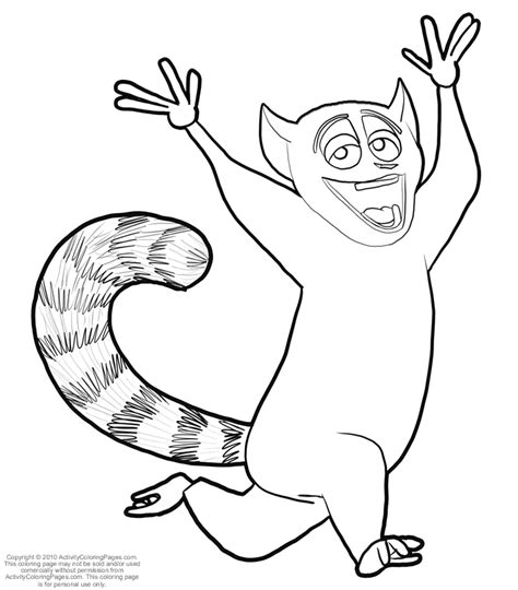 Penguins madagascar coloring pages : Madagascar Coloring Pages King Julien - Coloring Home
