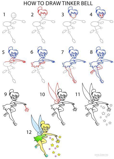 How To Draw Tinkerbell Step By Step Disney Drawing Tutorial Easy