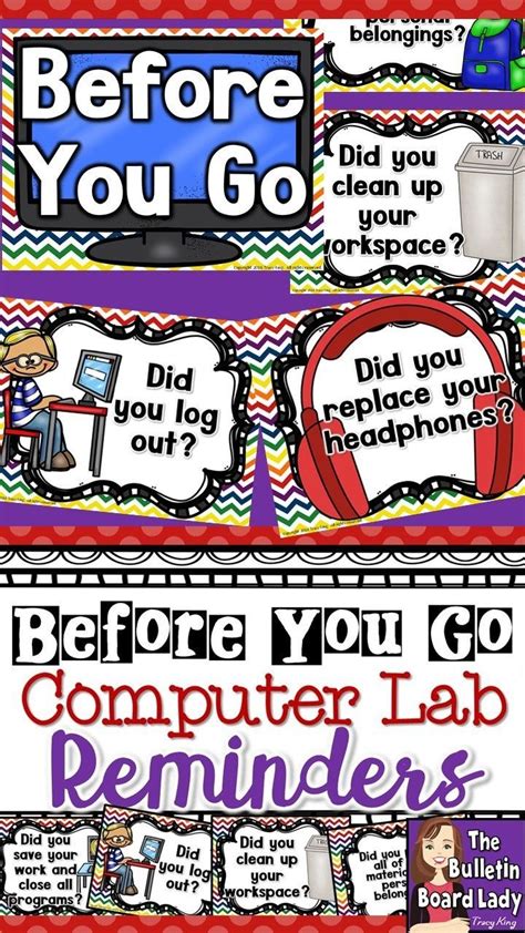 computer lab posters tidylady printables computer lab