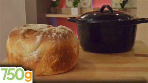 Pain en cocotte à la farine ancienne par pourdebon. Recette du Pain en cocotte - 750g - YouTube