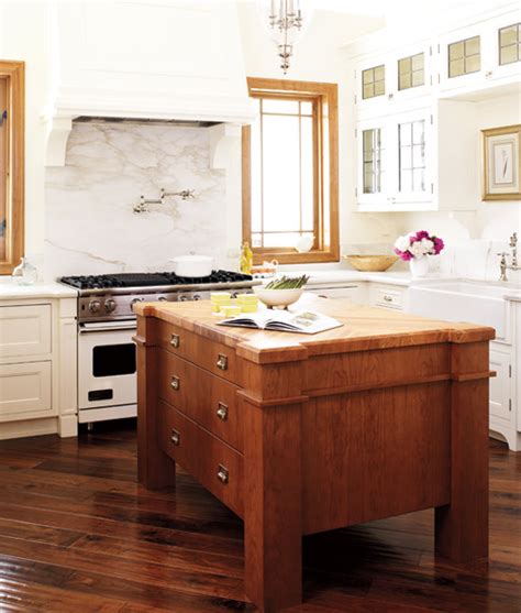 See more ideas about kitchen window treatments, window treatments, home. Chunky Kitchen Island - Eclectic - kitchen - Style at Home