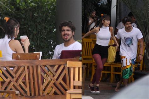 Contracenando juntos, pela segunda vez. Caio Castro e Maria Casadevall são clicados juntos ...
