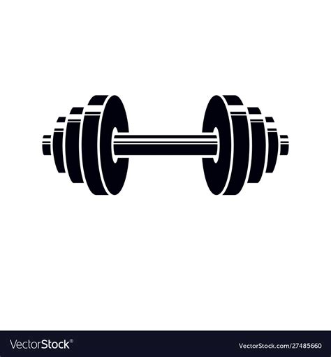 Barbell Logo Stylized Royalty Free Vector Image