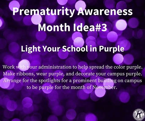 Light Your School In Purple March Of Dimes Prematurity Awareness
