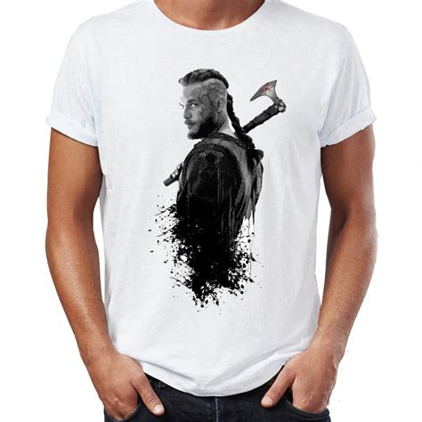 Men S T Shirt Vikings Ragnar Lothbrok Warrior King Badass Awesome Tee