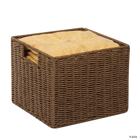 Honey Can Do Parchment Cord Crate Brown Oriental Trading