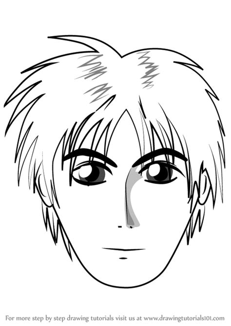 Learn How To Draw Anime Boy Face Face Step By Step