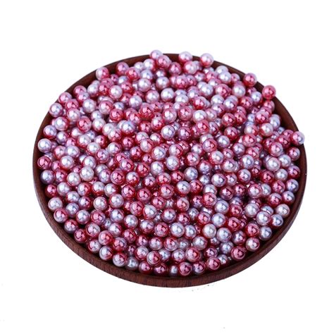 300pcslot 6mm Abs Imitation Pearls Shell Color Diy Beads Wholesale European No Hole Wedding