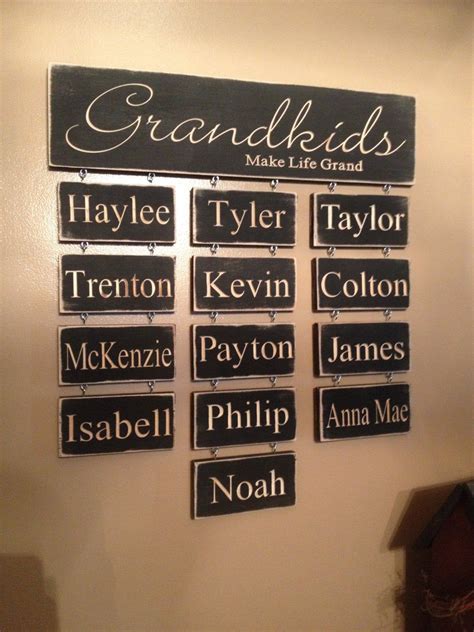 Grandkids Make Life Grand Personalized Carved Wooden Sign Etsy