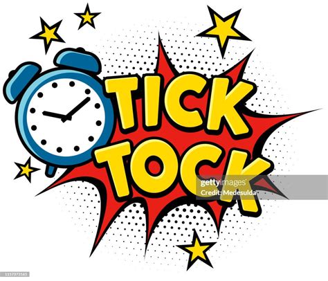 Alarm Clock And Tick Tock Text High Res Vector Graphic Getty Images
