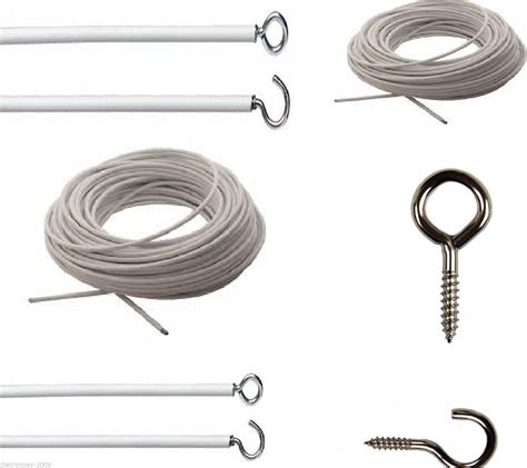 Net Curtain Wire Free Hooks And Eyes 8 Metres For £389 Free Hooks