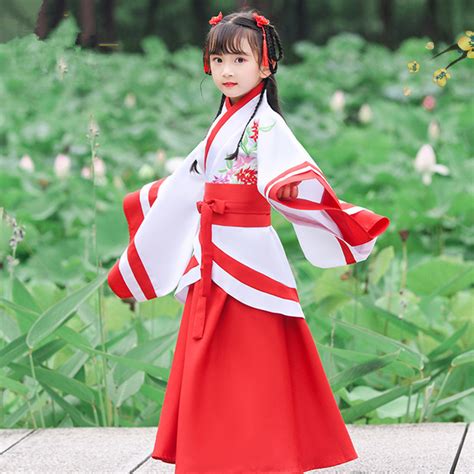 Chinese Hanfu Kids Chinese Folk Dance Costumes Children Girls Fariy