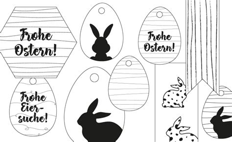 Osterhase zum ausdrucken kostenlos ideen basteln vorlagen kostenlos. Osteranhänger in schwarz weiß - miomodo DIY Blog