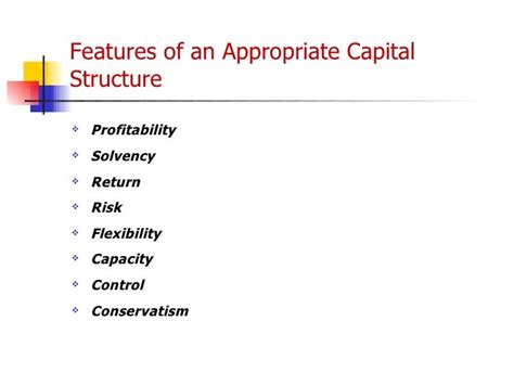 Capital Capital Structure