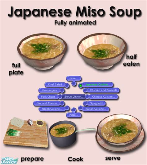 The Sims Resource Japanese Cuisine Miso Soup