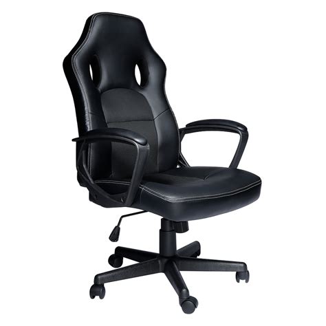 Free shipping on orders over $35. Office Desk Chair PU Leather, Ergonomic Computer Desk ...