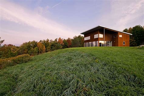 Modern House On The Hill Sits In An Open Meadow Miles Away From Any