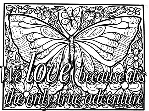 Love coloring page from st. Quote we love because it s the only true adventure ...