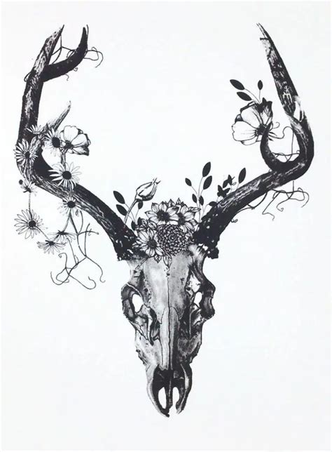 30 Deer Skull Tattoo Designs Ideas And Meanings Petpress Deer