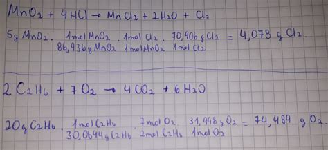 Mno2 4hcl Mncl2 2h2o Cl2